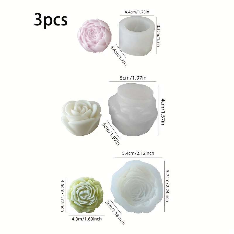 Soap Making Scents - Juego de 3 moldes de silicona