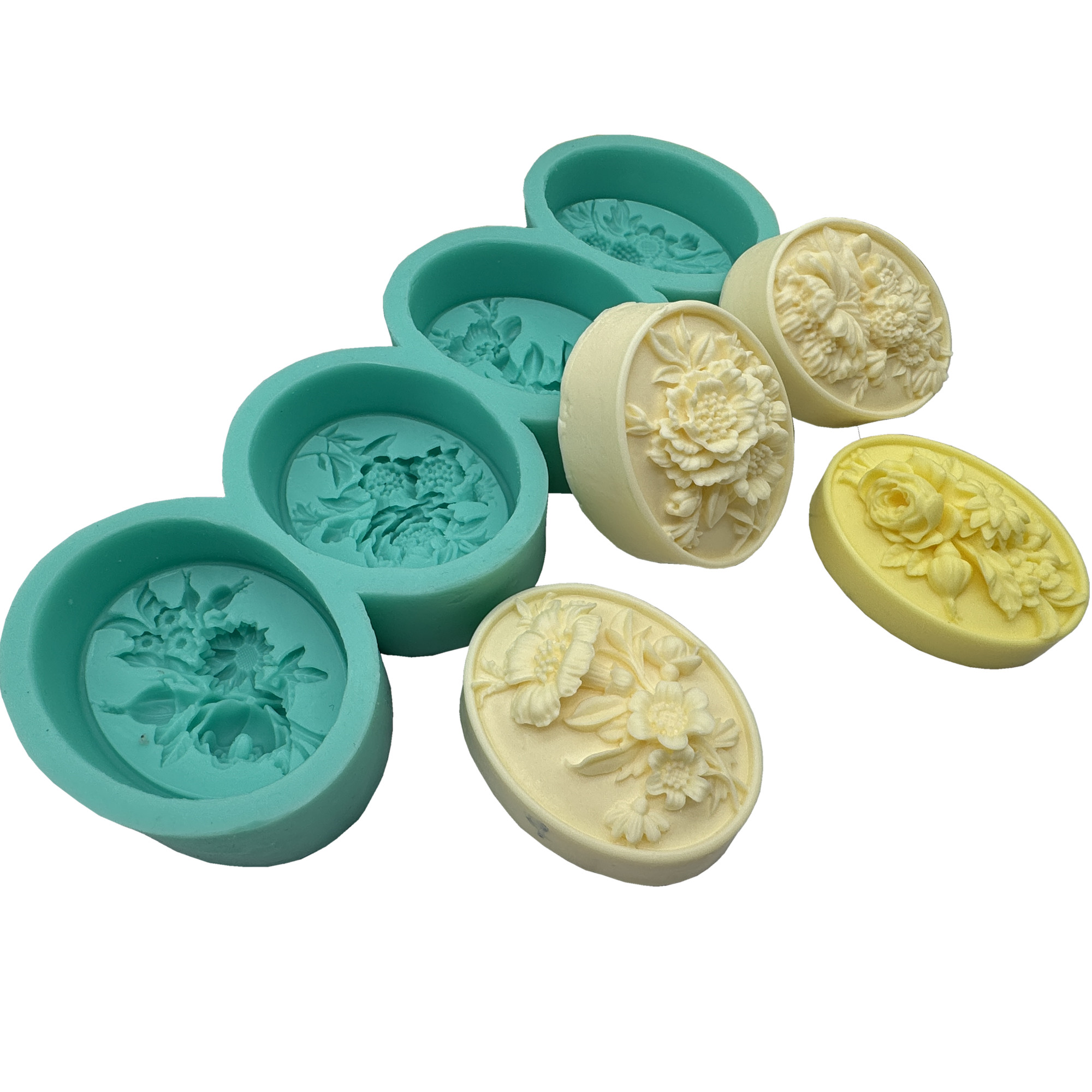 Molde de jabón 3D de flor oval - Soap Making Scents reseña y precio